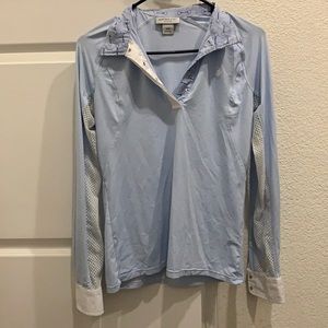 Ariat Pro Sunstopper Long Sleeve Show Shirt, blue size small